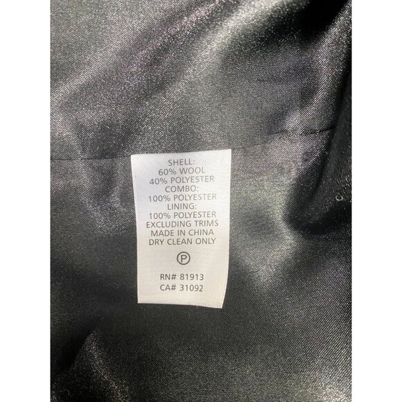 Anthropology Tracy Weese Wool Blend Jacket Knit Trim Car Coat Gray Black - Picture 6 of 9